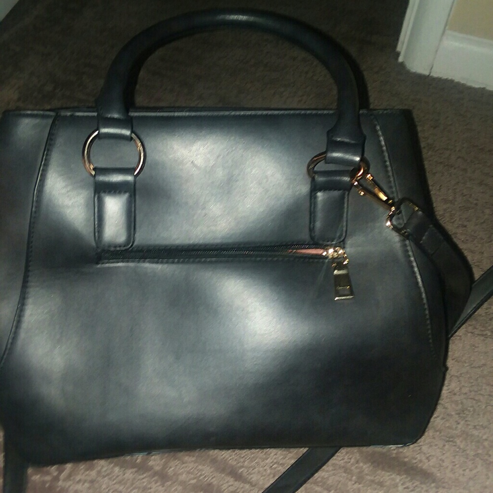 Black leather purse